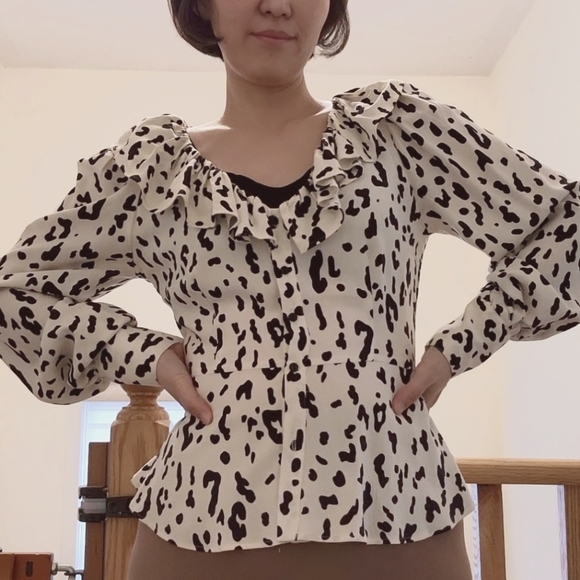ZARA animal print top XS - Picture 3 of 11